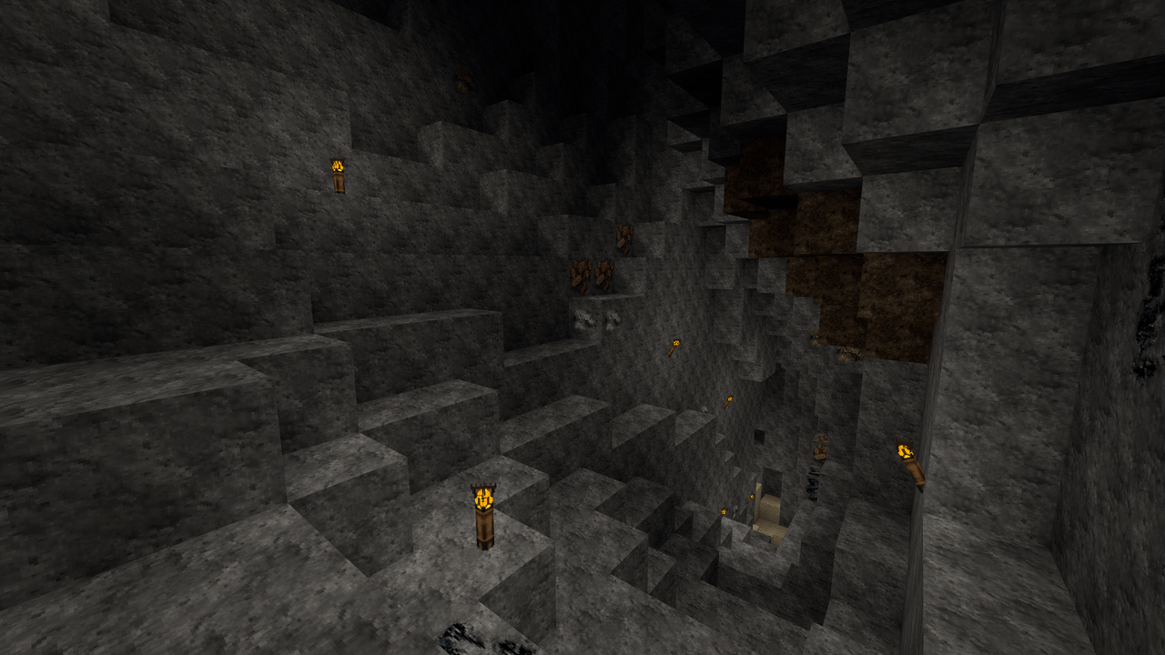 Cave with torches
