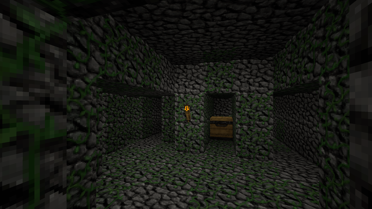 Dungeon with a torch and chest